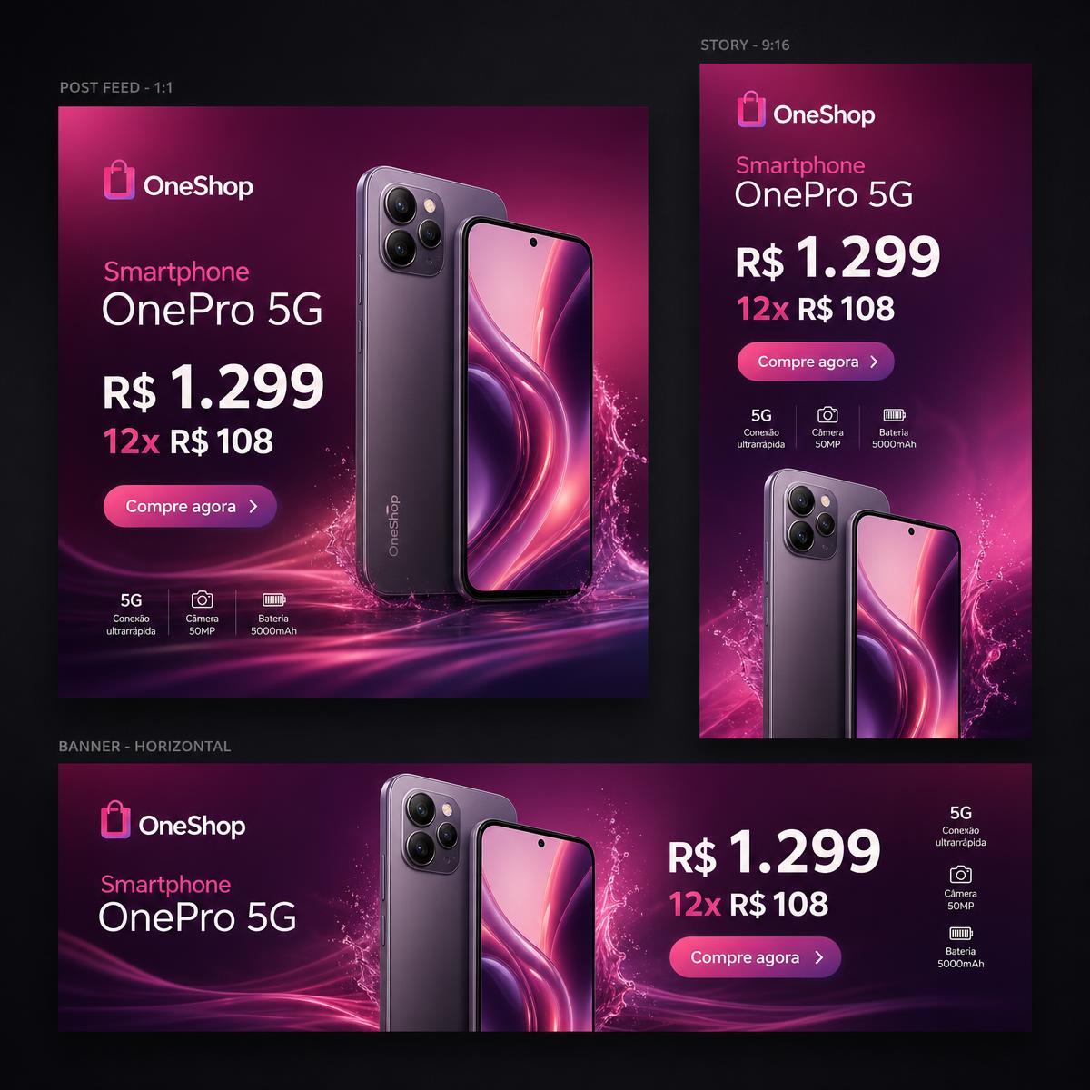 Peças de campanha geradas pela Origami — exemplo 2